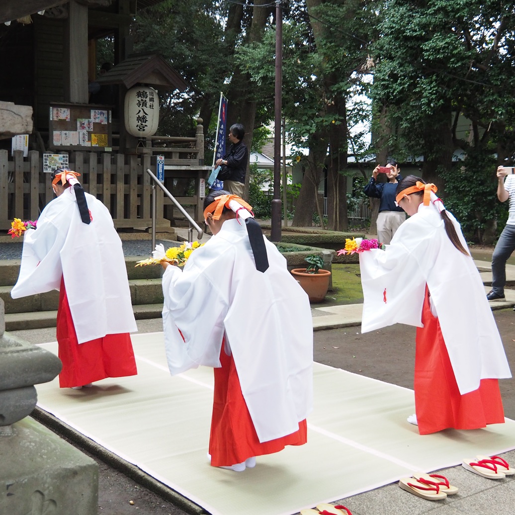 豊穣祭　こども巫女舞奉納